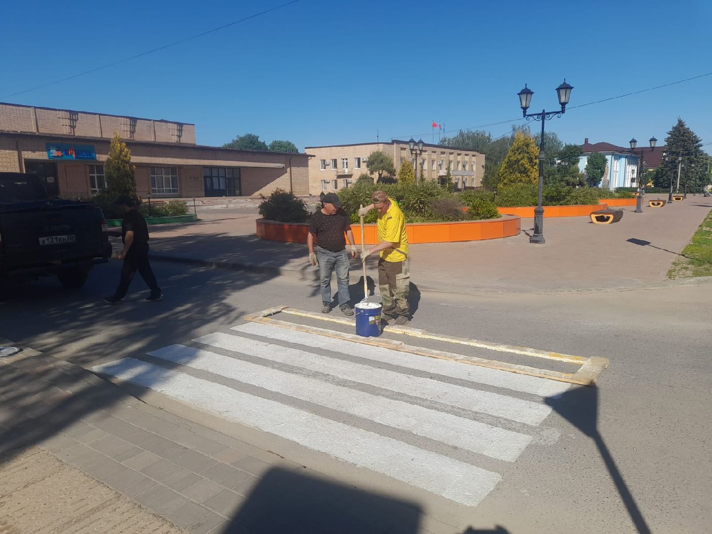 лотошино, благоустройство, дороги, пешеходная разметка,