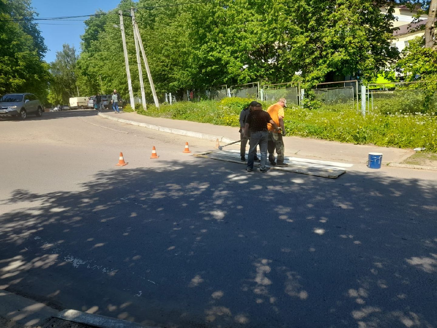 лотошино, благоустройство, дороги, пешеходная разметка,