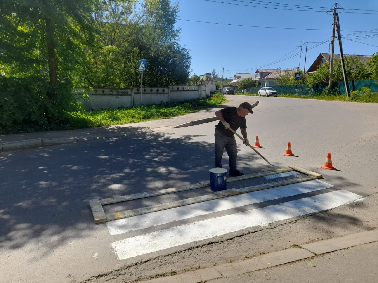 лотошино, благоустройство, дороги, пешеходная разметка,