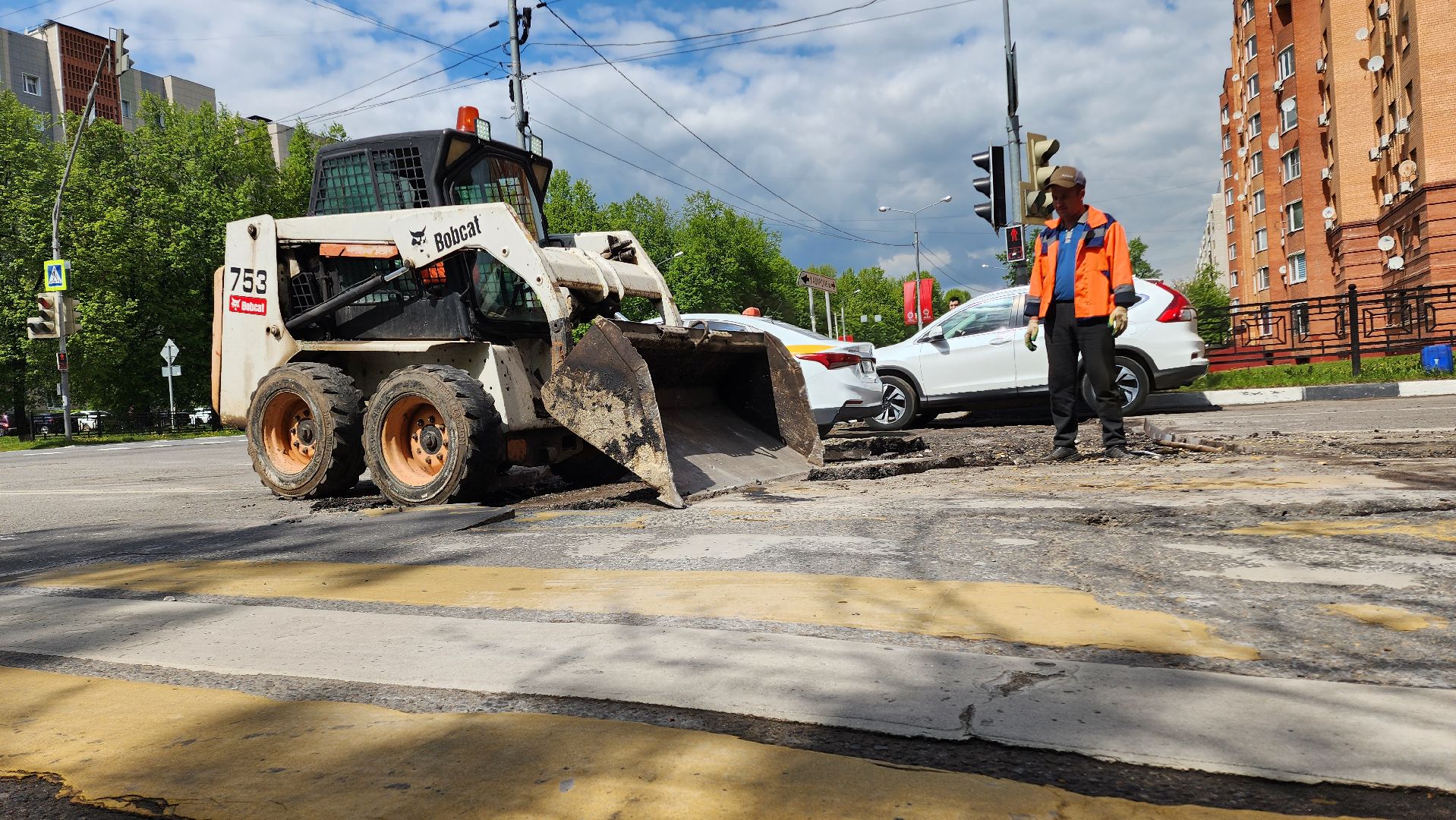 Ремонт дорог, Пешеходный переход, Домодедово, Подмосковье, Дорожная служба, безопасное движение, безопасность дорожного движения, укладка асфальта, Демонтажные работы,