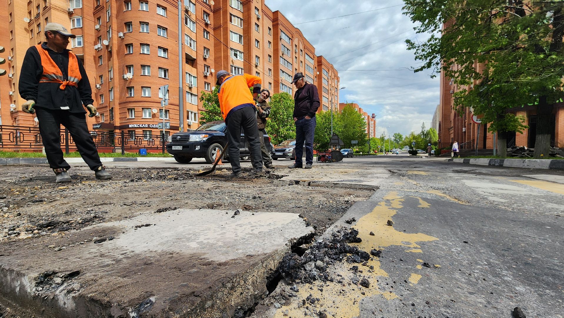 Ремонт дорог, Пешеходный переход, Домодедово, Подмосковье, Дорожная служба, безопасное движение, безопасность дорожного движения, укладка асфальта, Демонтажные работы,