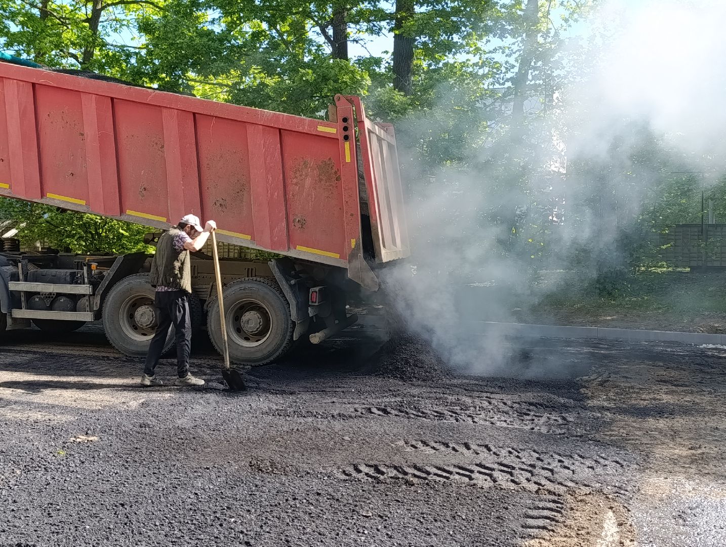 Бронницы, Поселок Горка, Замена асфальта во дворе, Благоустройство,