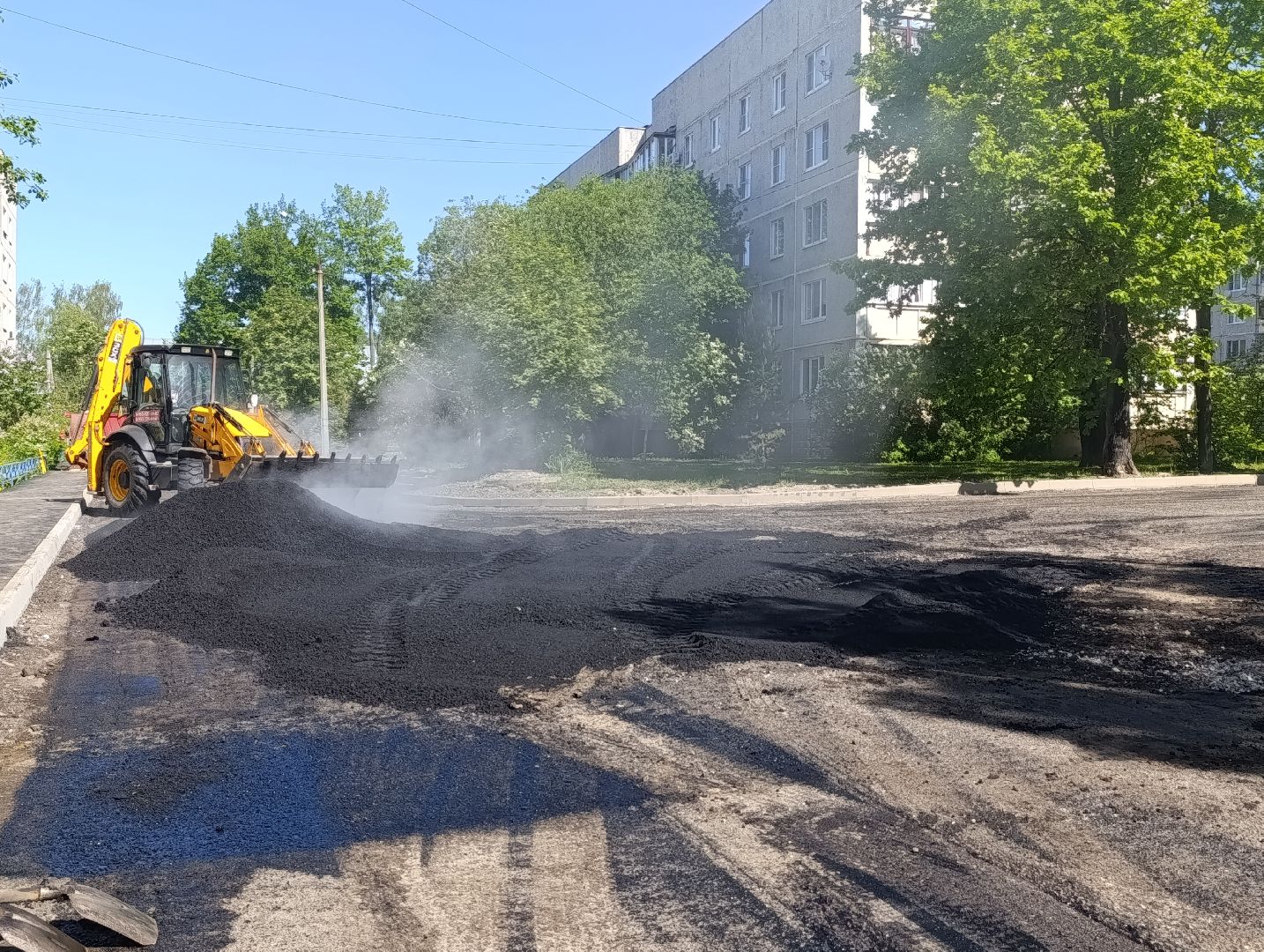 Бронницы, Поселок Горка, Замена асфальта во дворе, Благоустройство,