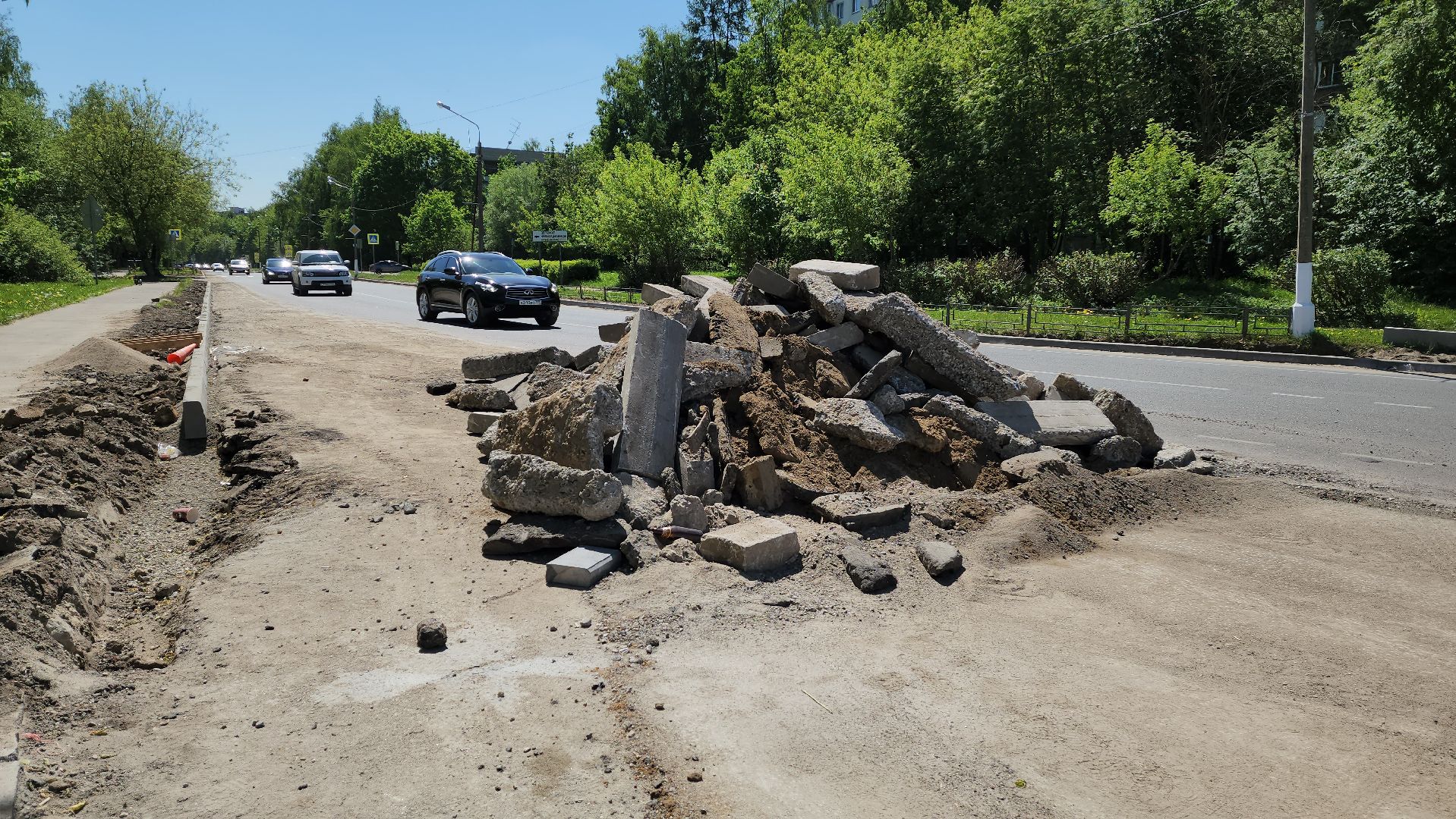 ремонт дорог, красногорск, бордюр, бордюрный камень, благоустойство,