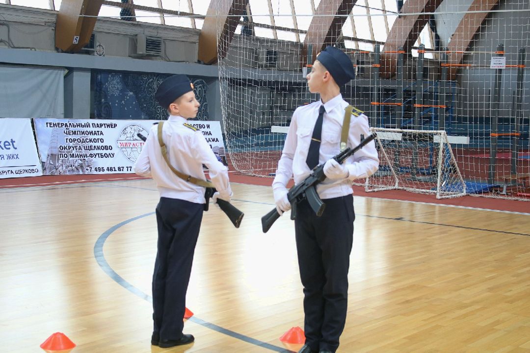 Спорт, соревнования, Щёлково, строевая подготовка, юнармейцы