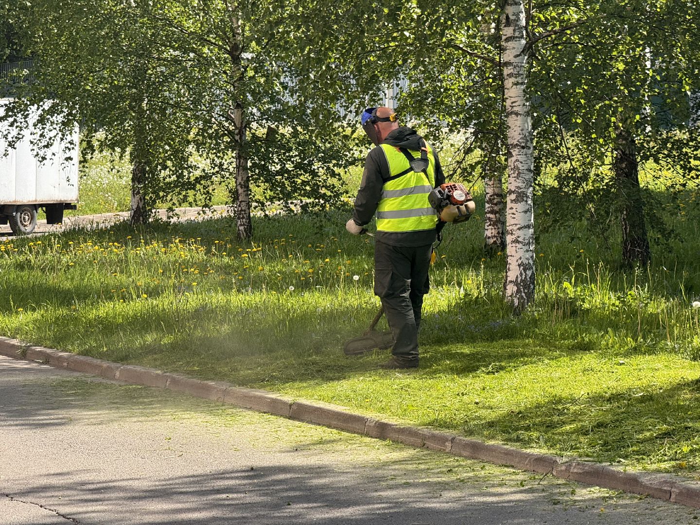 шаховская, покос травы, коммунальная служба,