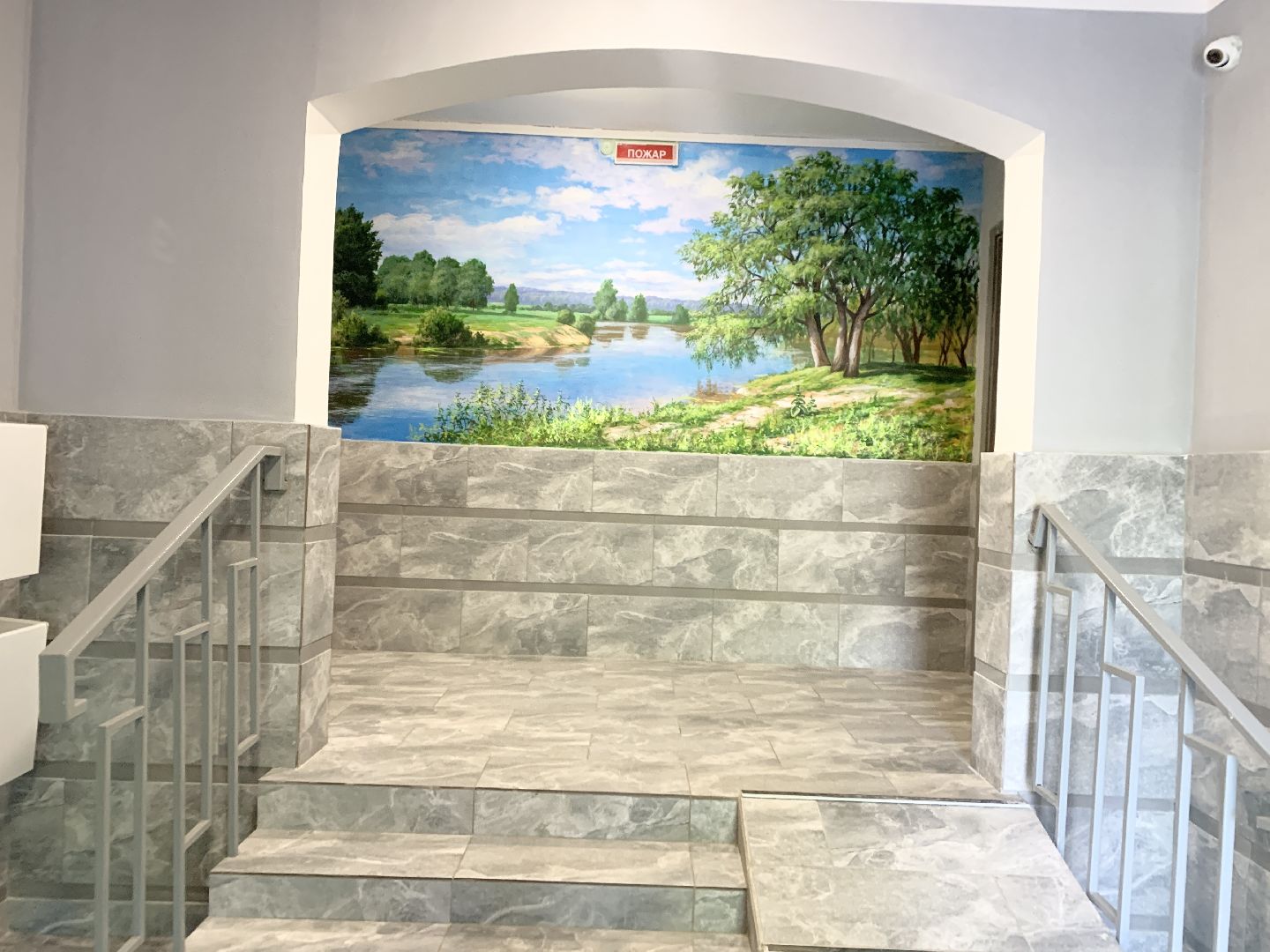 Балашиха, Подмосковье, ремонт подъездов, панно с пейзажами,