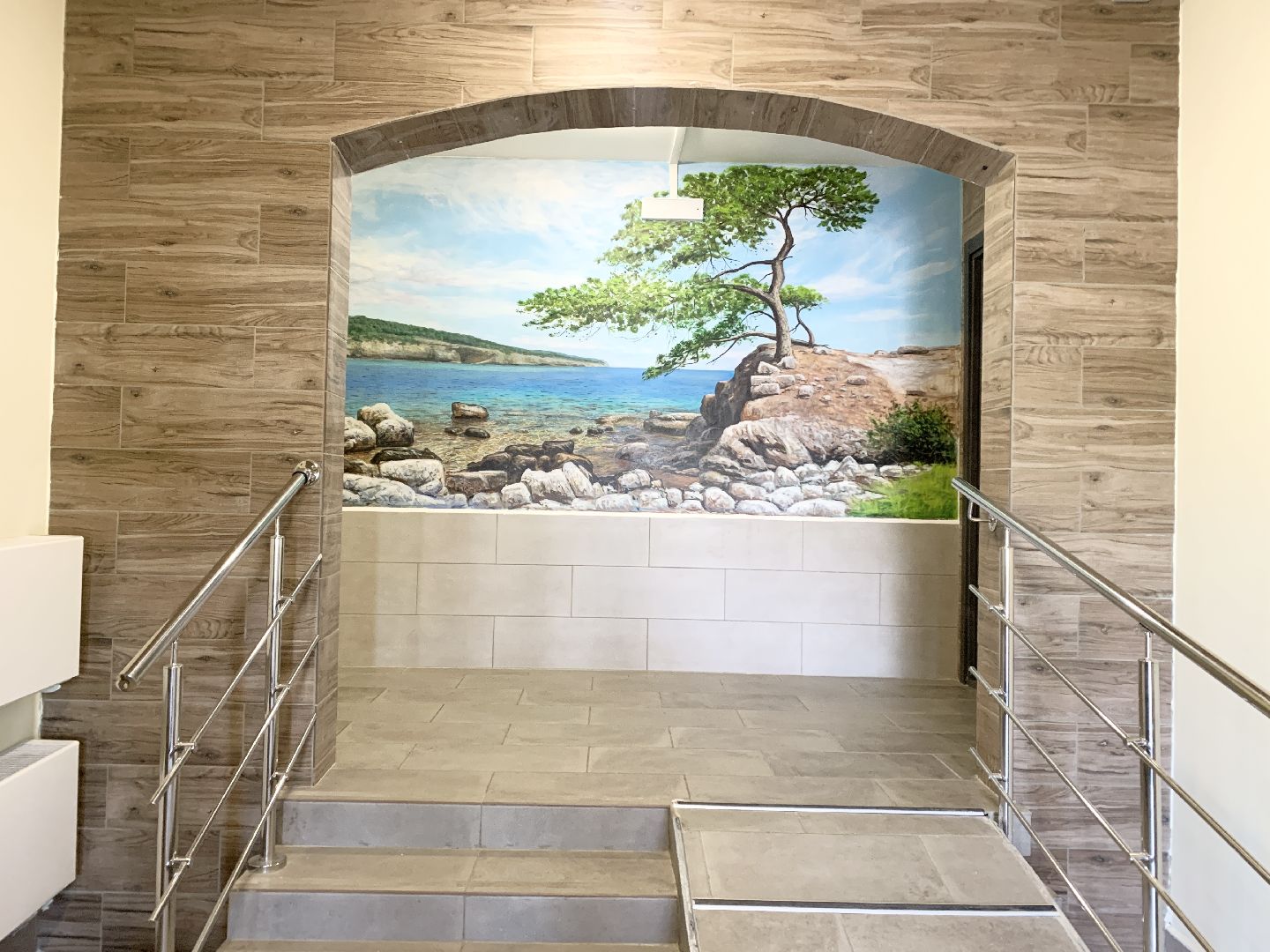 Балашиха, Подмосковье, ремонт подъездов, панно с пейзажами,