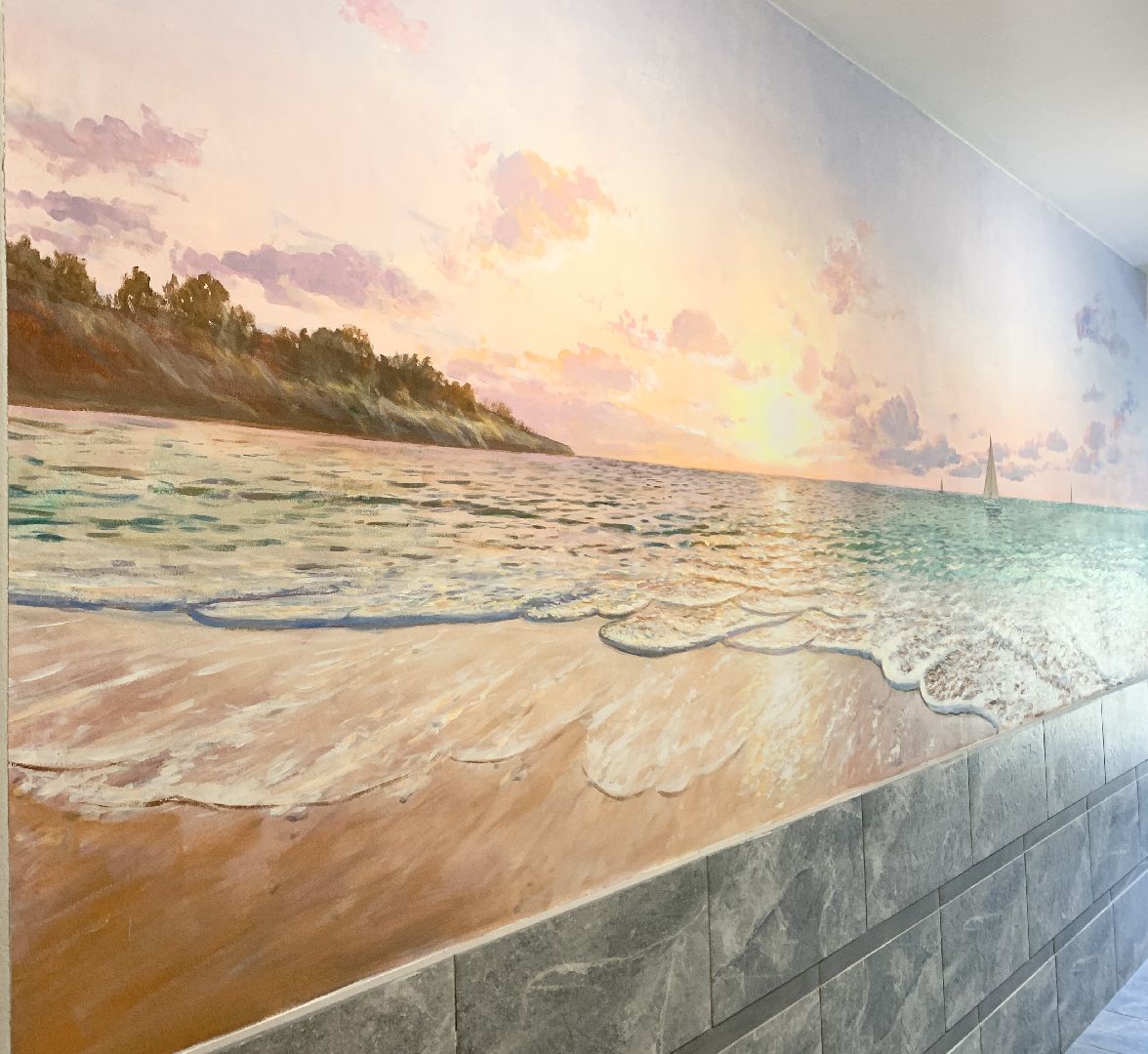 Балашиха, Подмосковье, ремонт подъездов, панно с пейзажами,