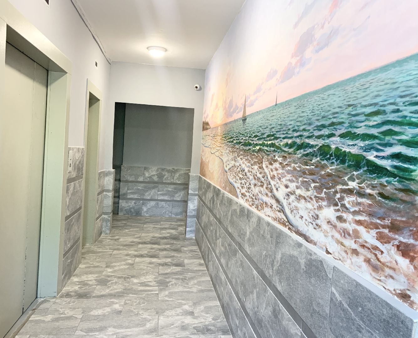 Балашиха, Подмосковье, ремонт подъездов, панно с пейзажами,