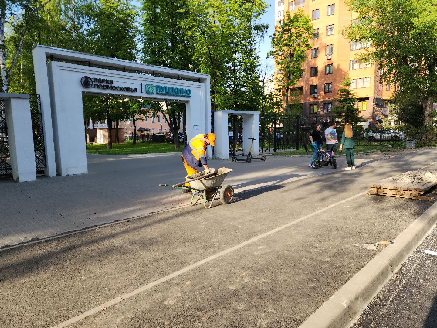 пушкино, ремонт дорог, дорога, благоустройство, тротуары, парковки,