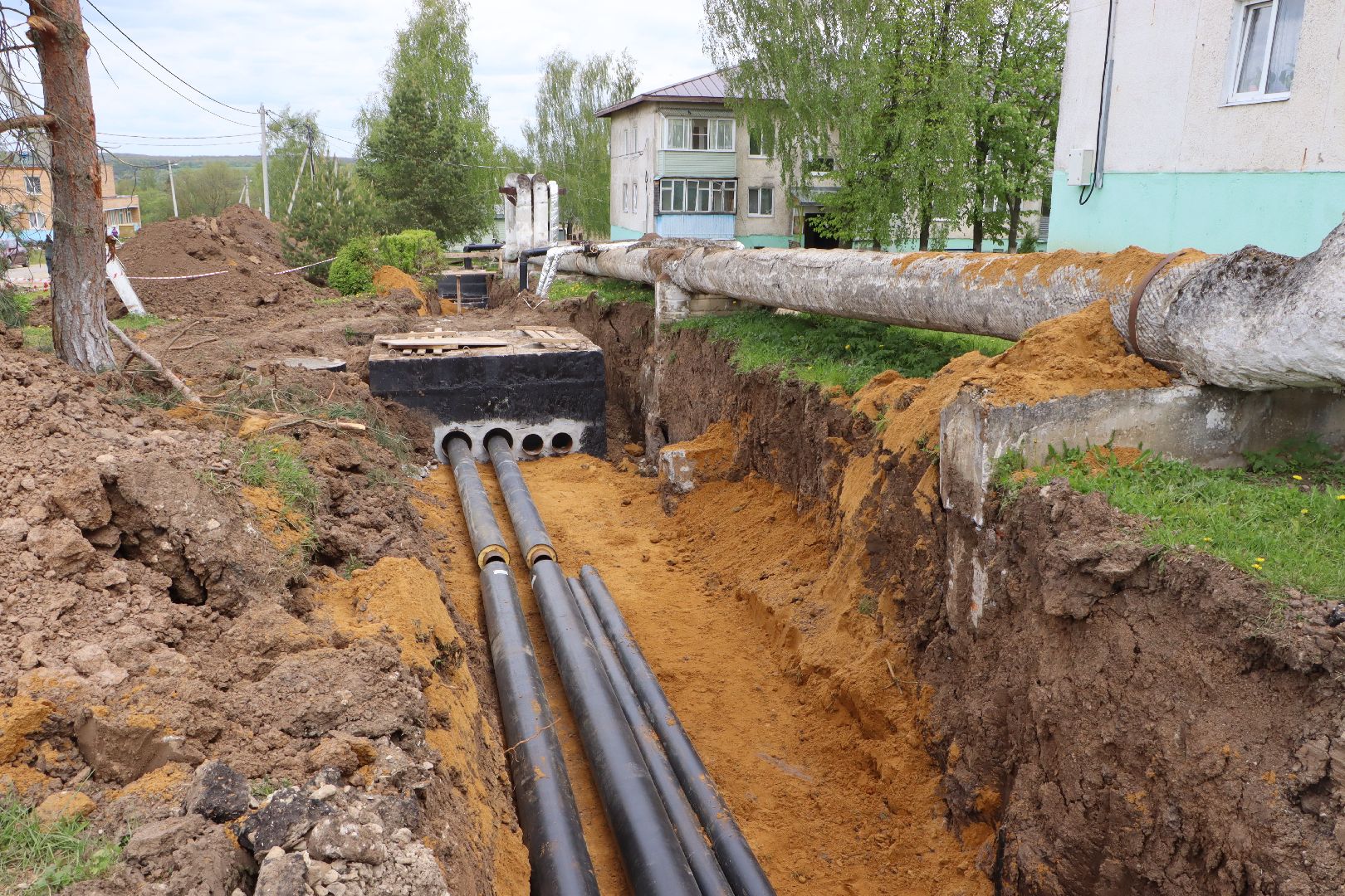 ЖКХ, Капитальный ремонт теплосетей, село петрово, Серебряные Пруды,