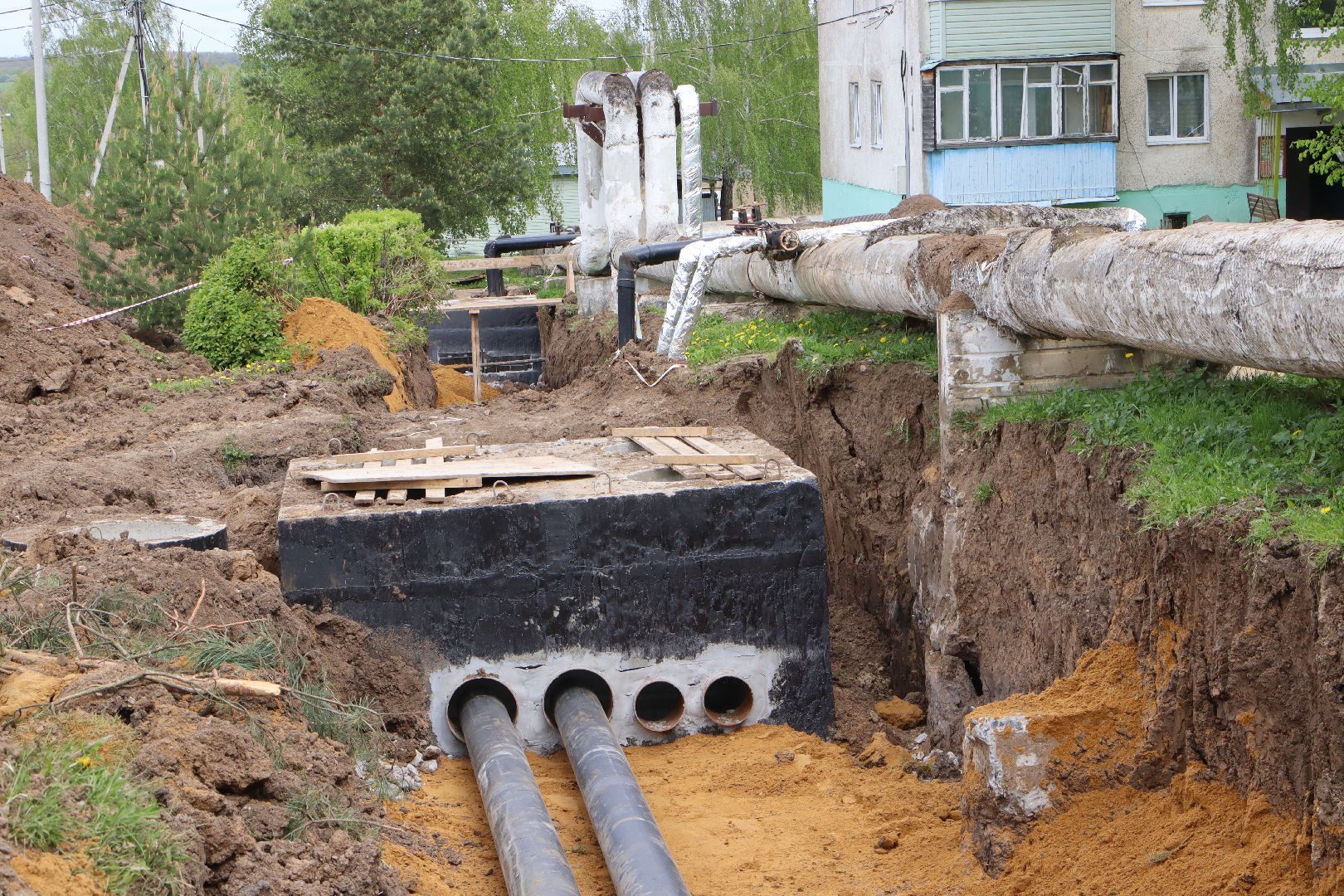 ЖКХ, Капитальный ремонт теплосетей, село петрово, Серебряные Пруды,