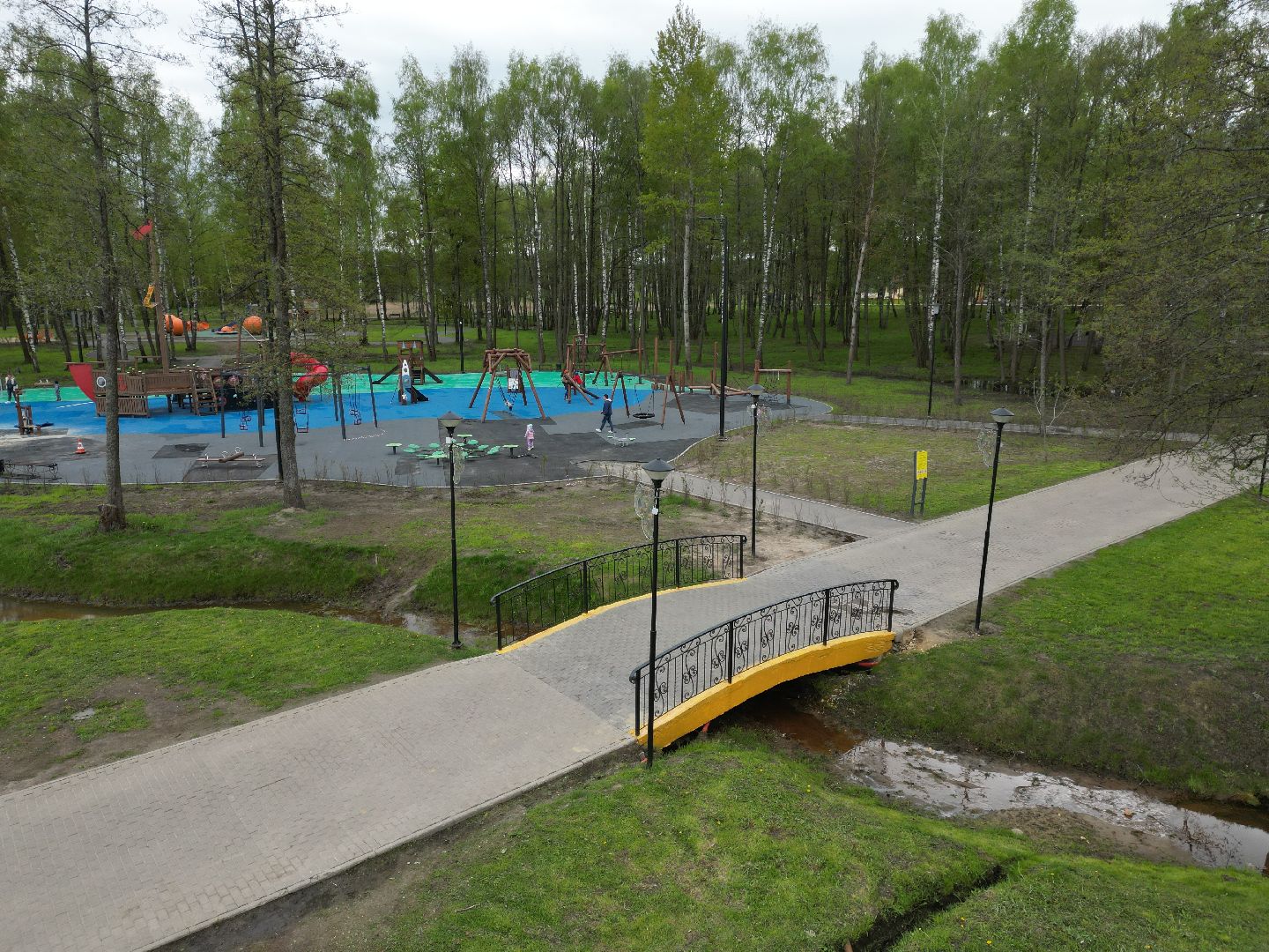 видео с коптера, парк, егорьевск,