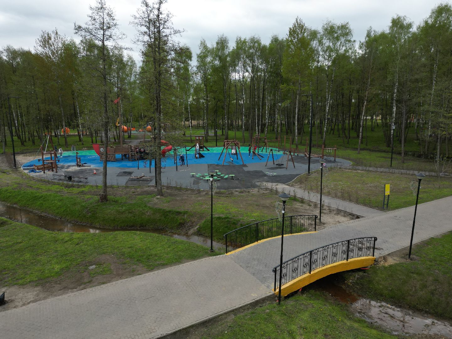 видео с коптера, парк, егорьевск,