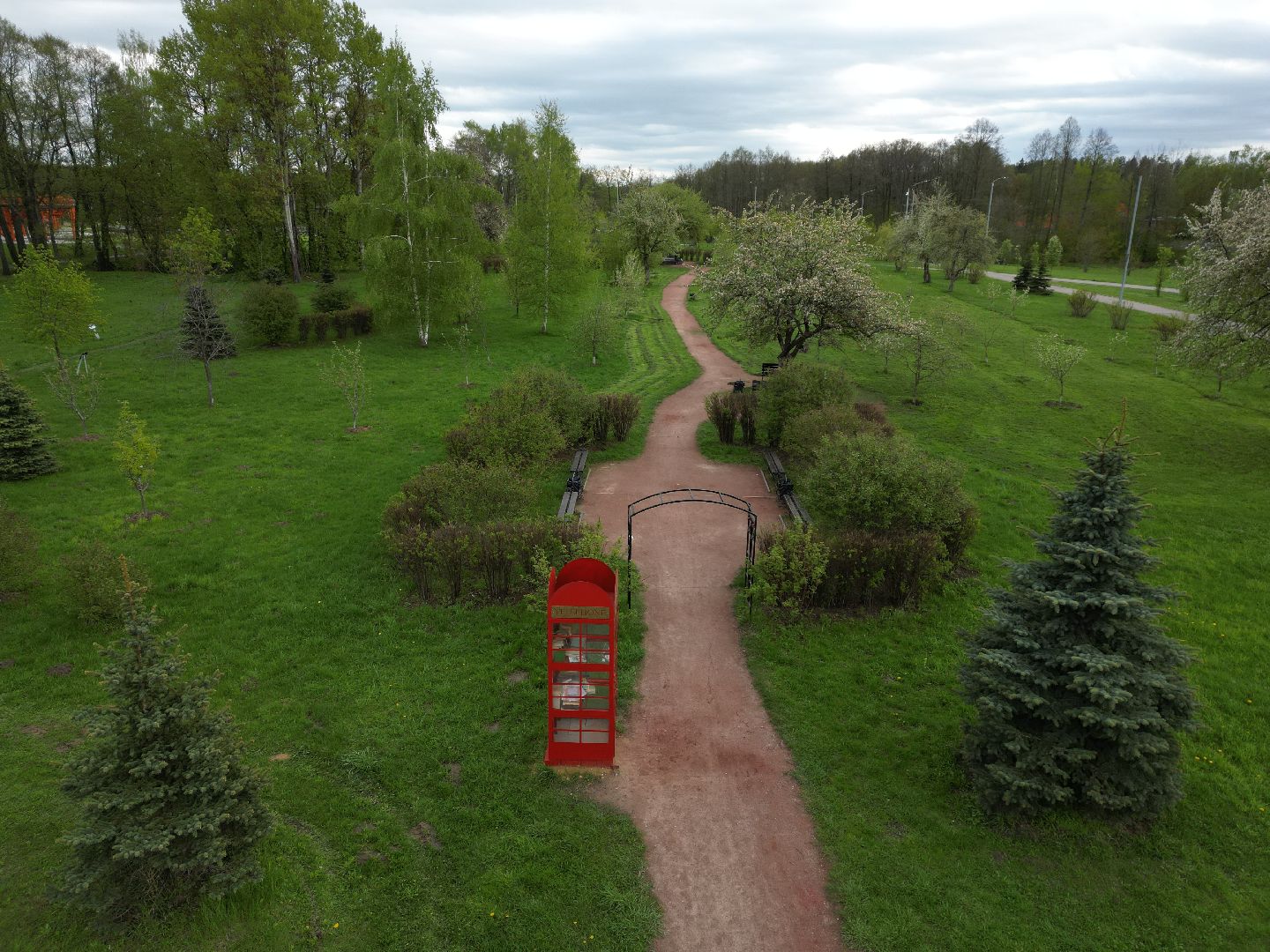 видео с коптера, парк, егорьевск,