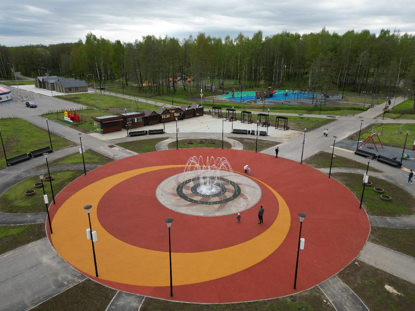 видео с коптера, парк, егорьевск,