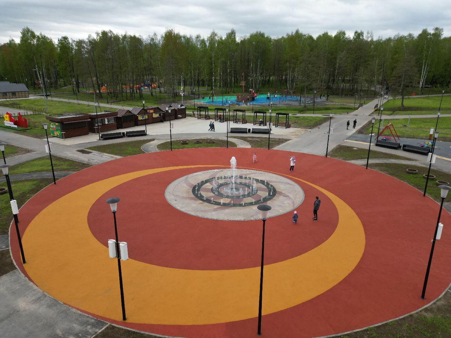 видео с коптера, парк, егорьевск,