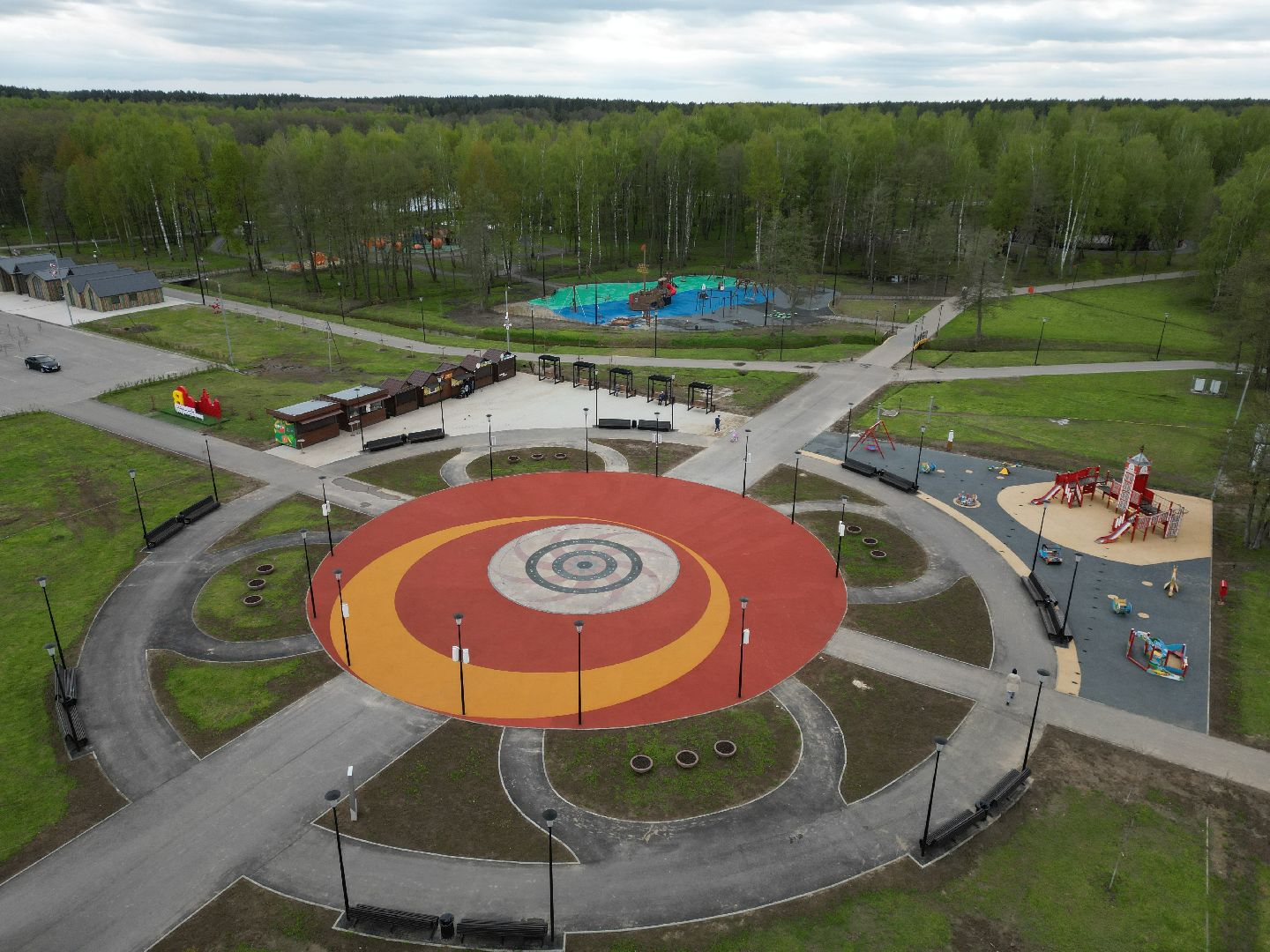 видео с коптера, парк, егорьевск,