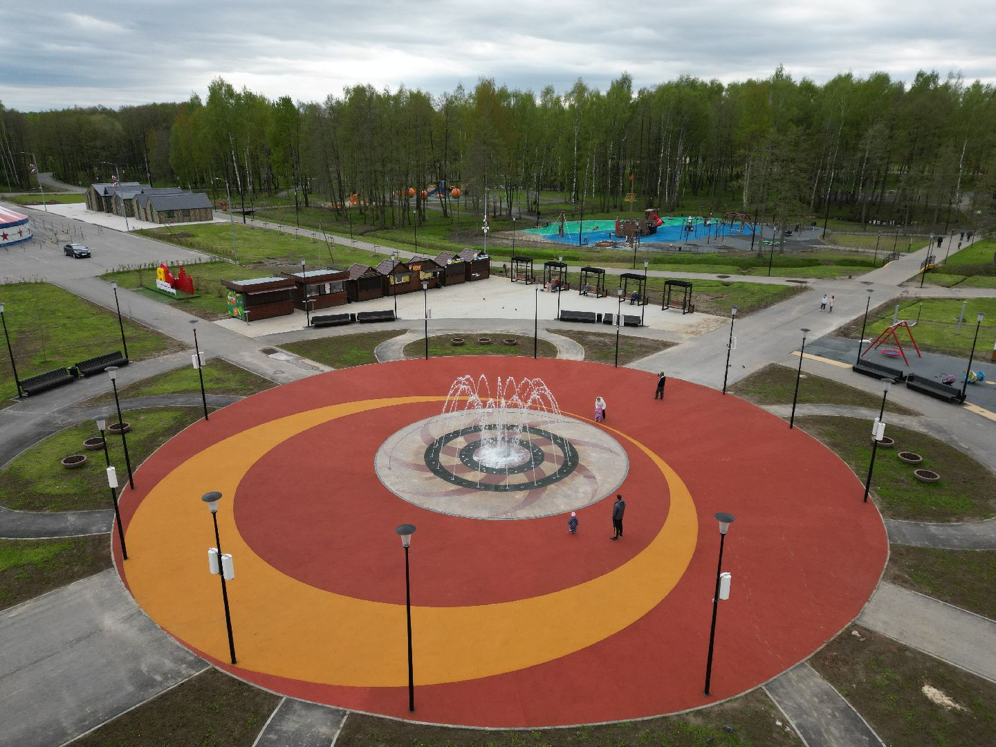 видео с коптера, парк, егорьевск,