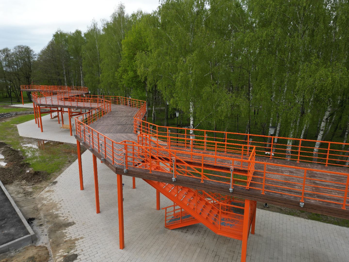 видео с коптера, парк, егорьевск,