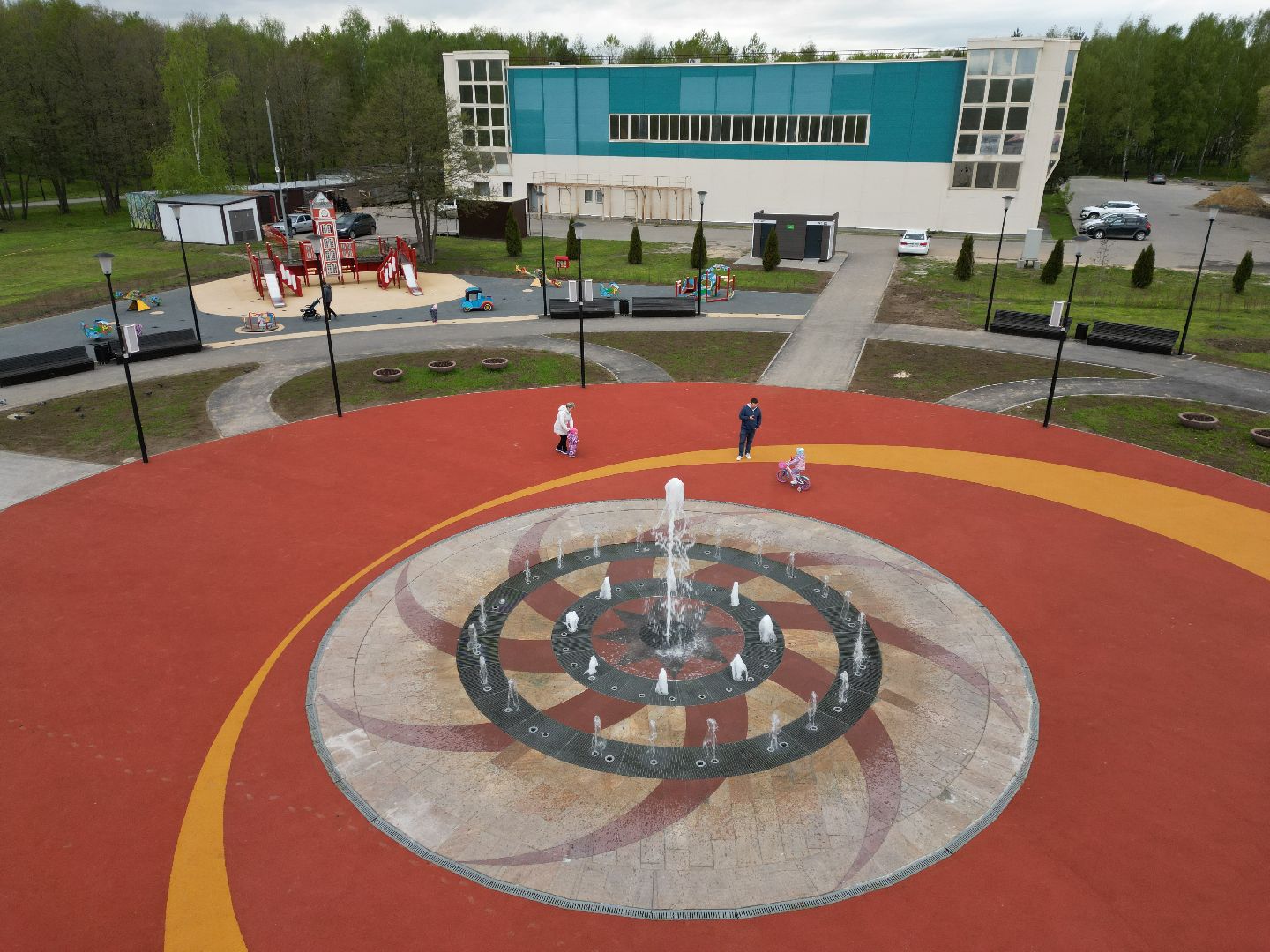 видео с коптера, парк, егорьевск,