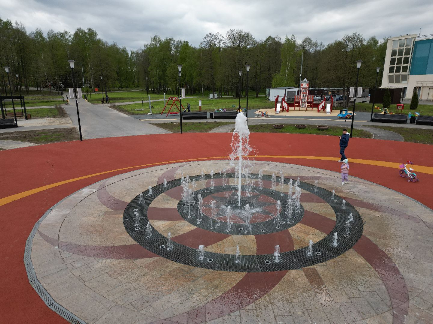 видео с коптера, парк, егорьевск,