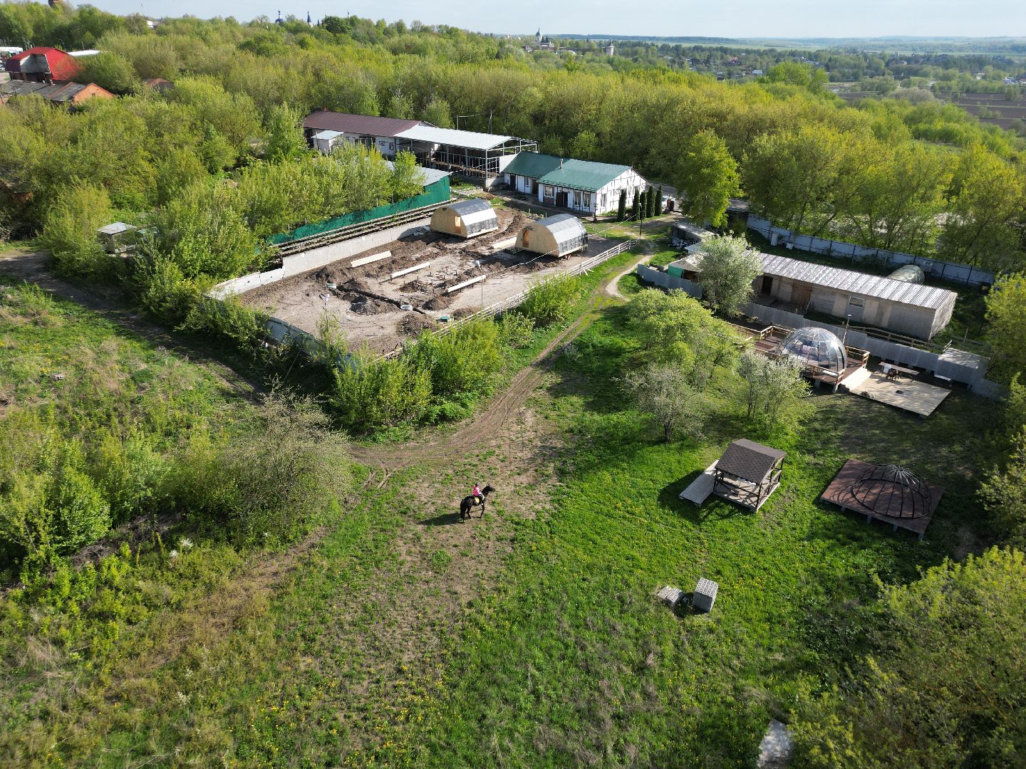 видео с коптера, зарайск, кемпинг,