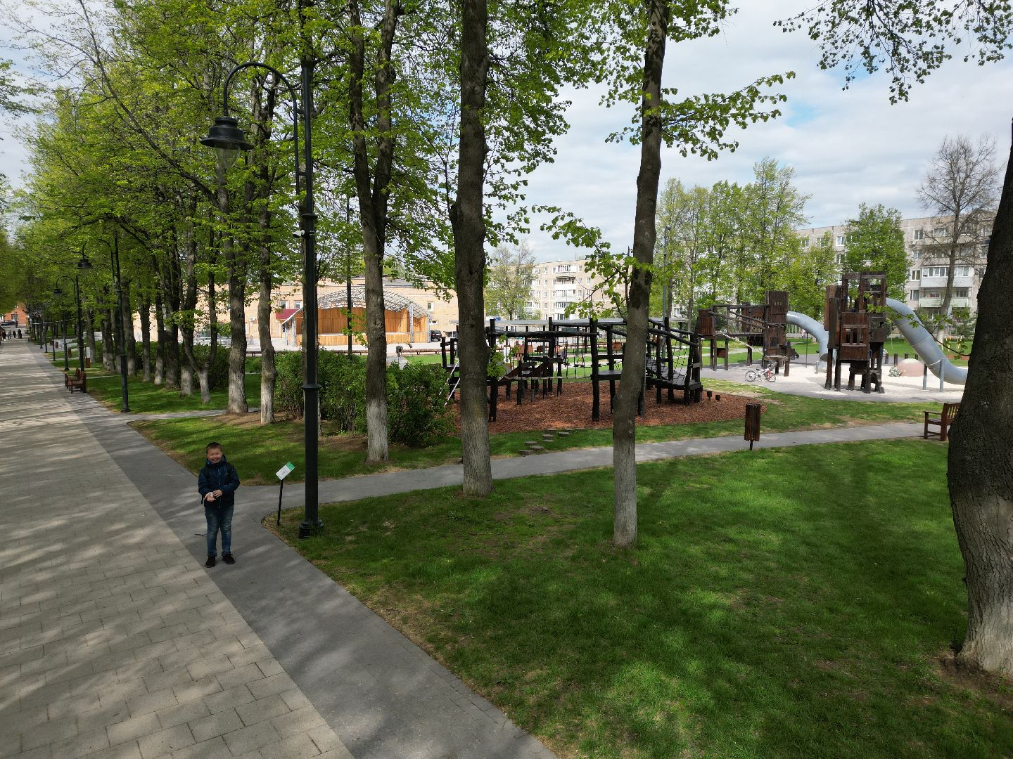 видео с коптера, парк, зарайск,