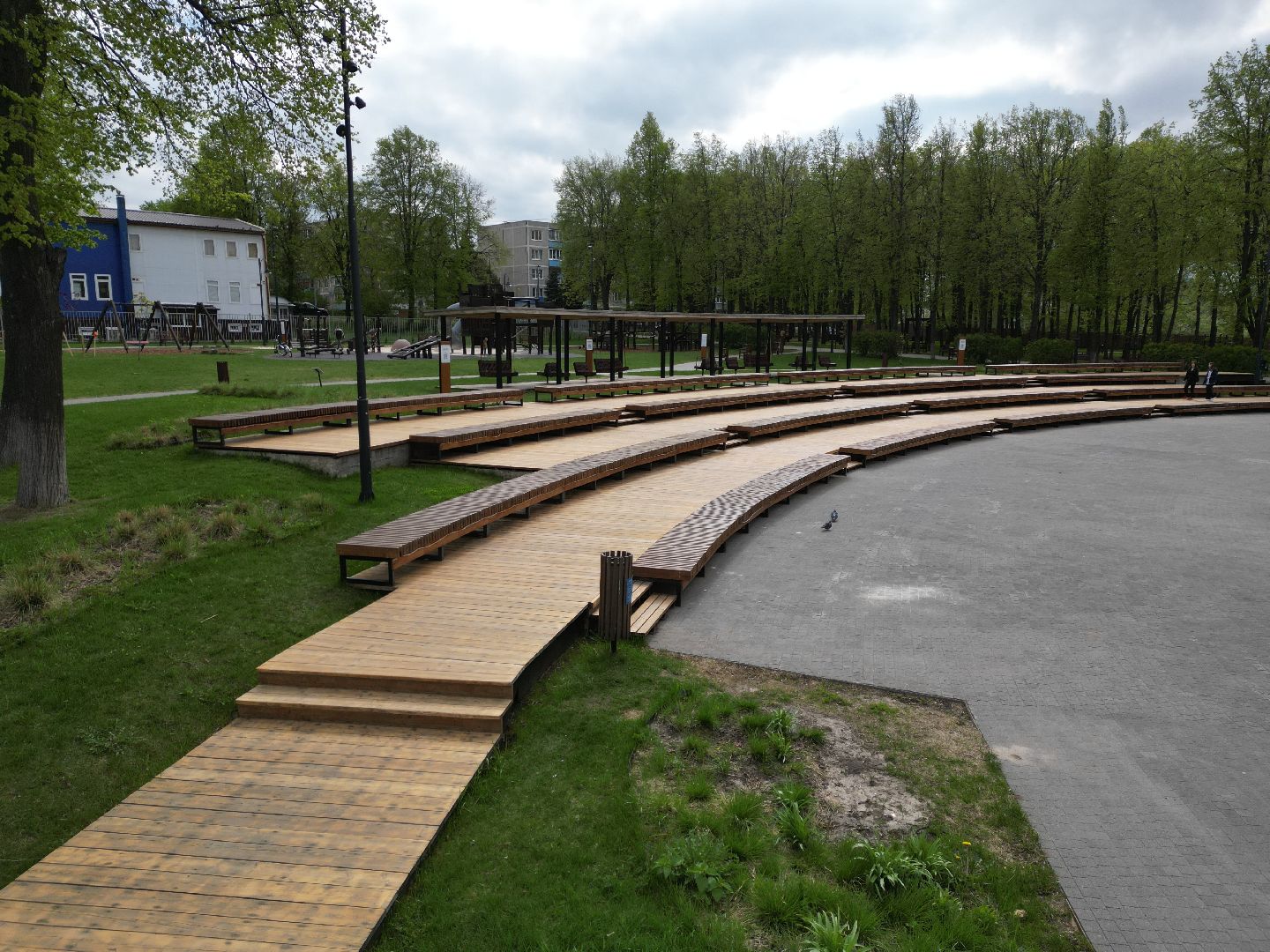 видео с коптера, парк, зарайск,