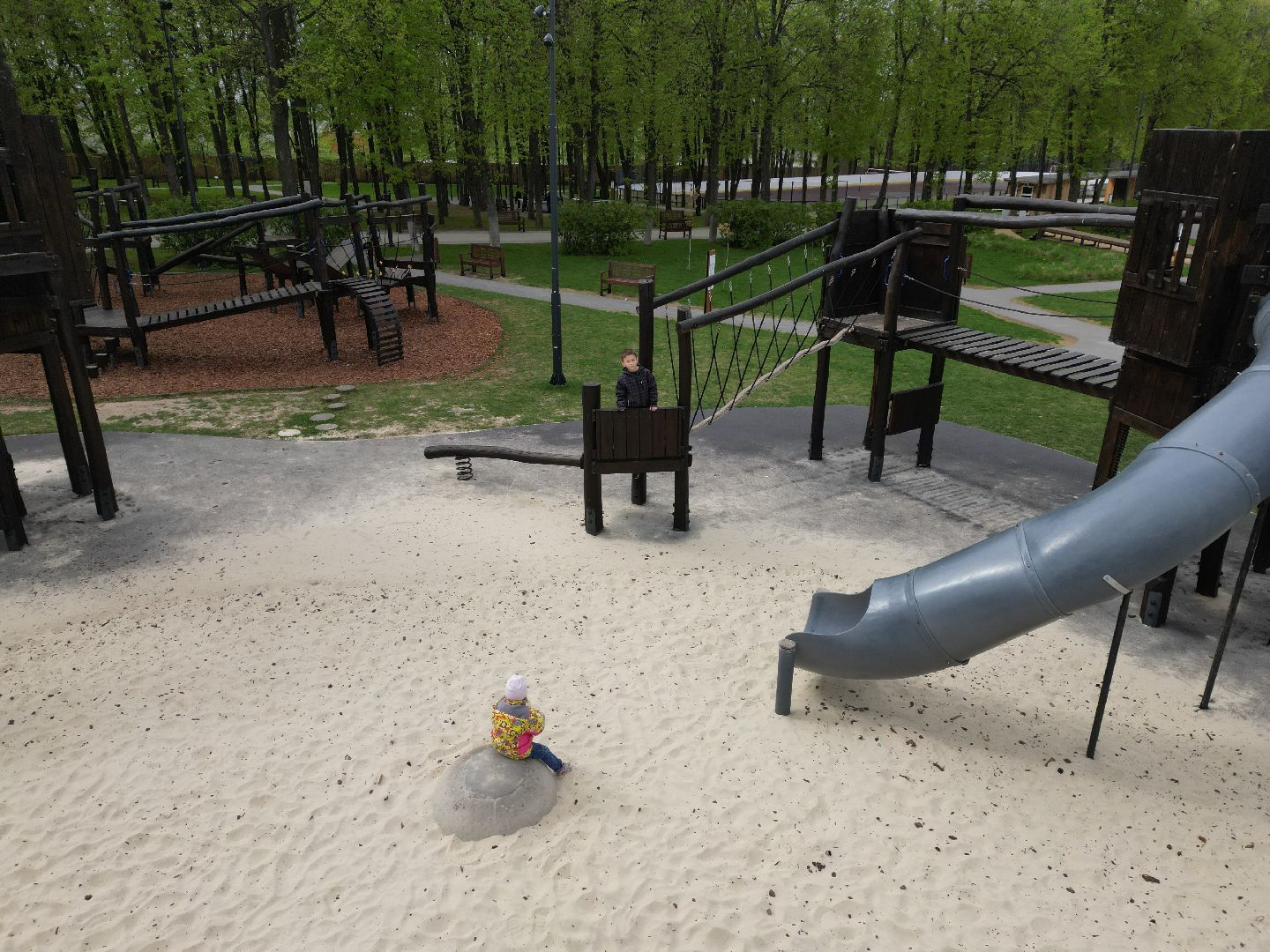 видео с коптера, парк, зарайск,