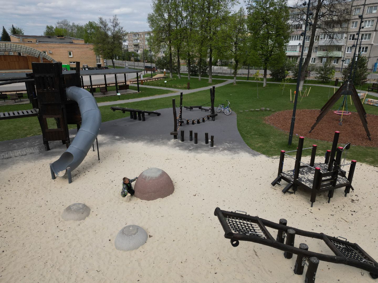 видео с коптера, парк, зарайск,