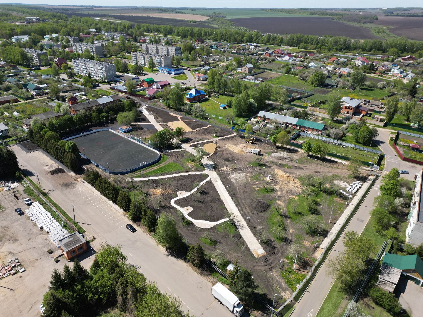 видео с коптера, парк, серебряные пруды,