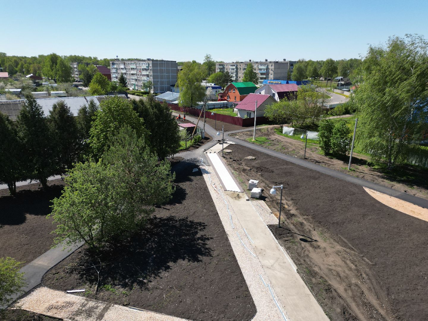 видео с коптера, парк, серебряные пруды,