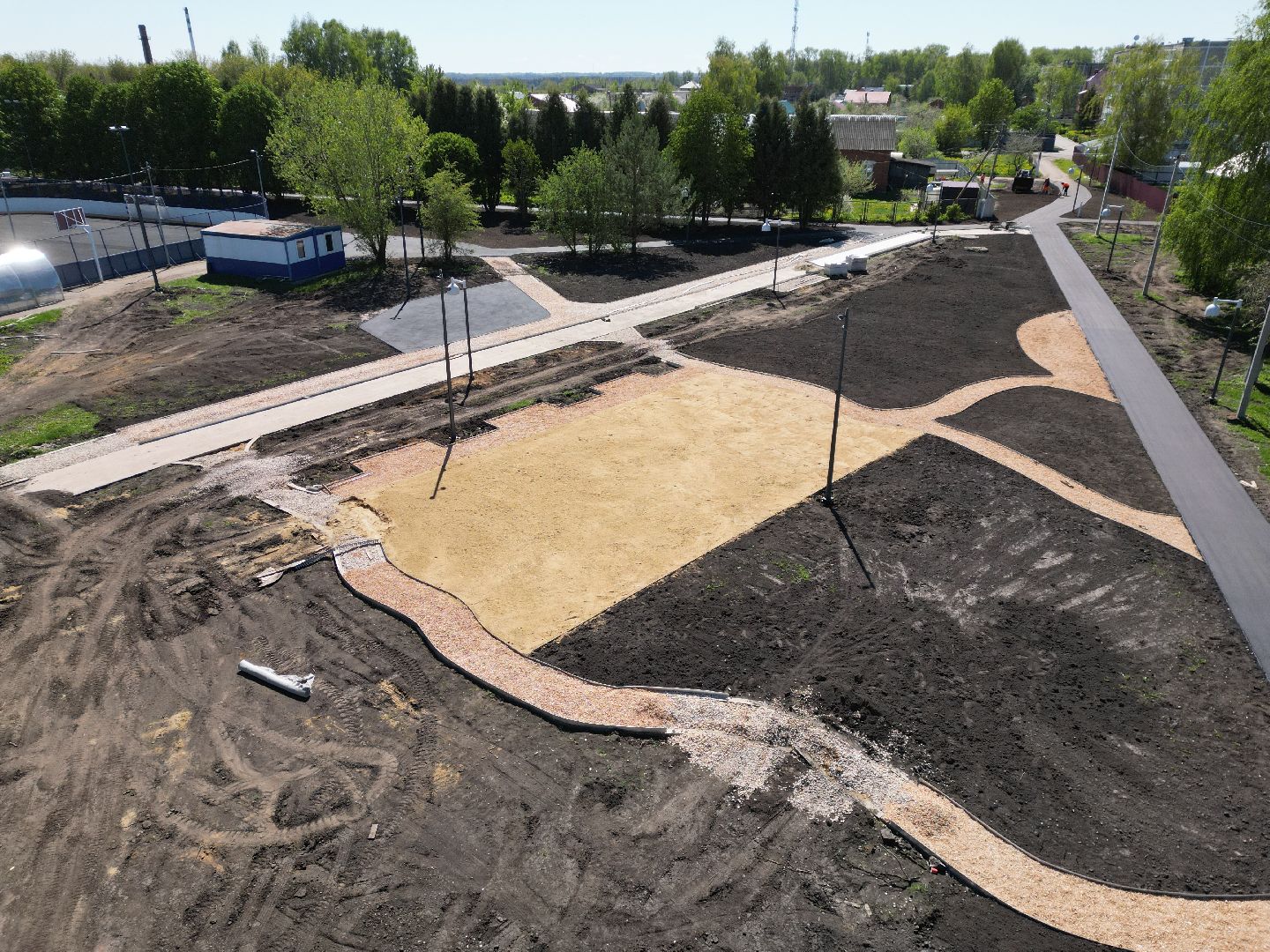 видео с коптера, парк, серебряные пруды,