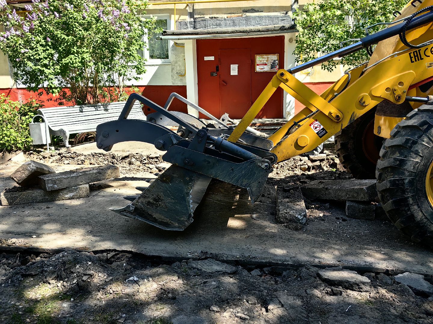 тротуар, бордюры, бригада, благоустройство дворов,