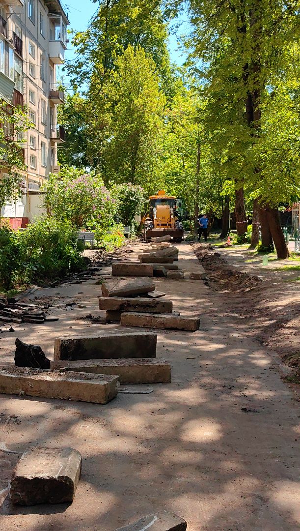 тротуар, бордюры, бригада, благоустройство дворов,