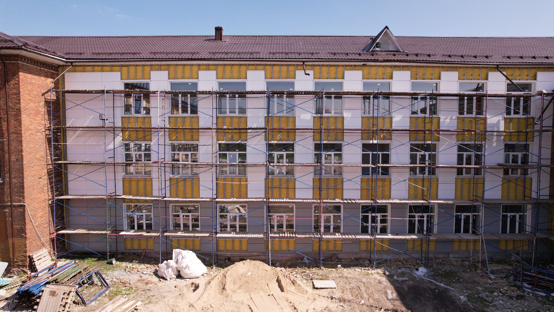 видео с коптера, школа, павловский посад,