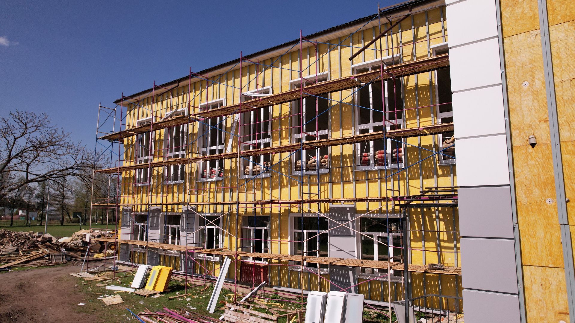 видео с коптера, школа, павловский посад,