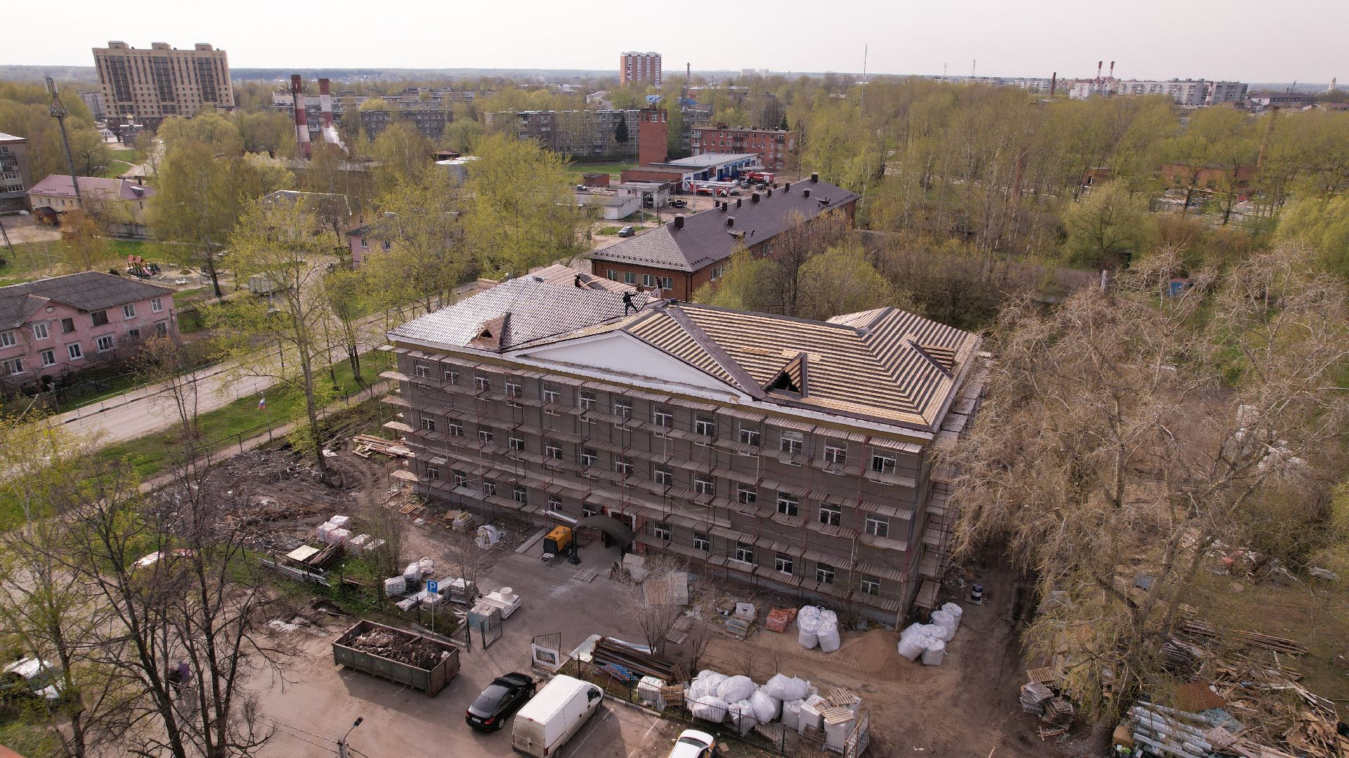 видео с коптера, овз, интернат,