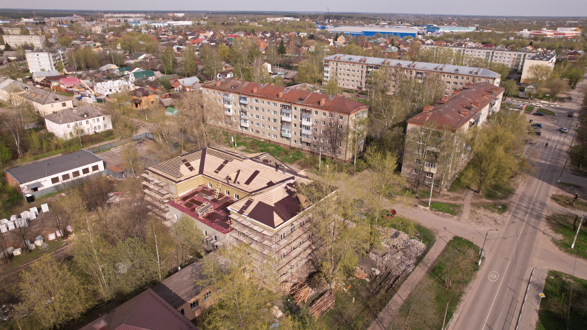 видео с коптера, овз, интернат,