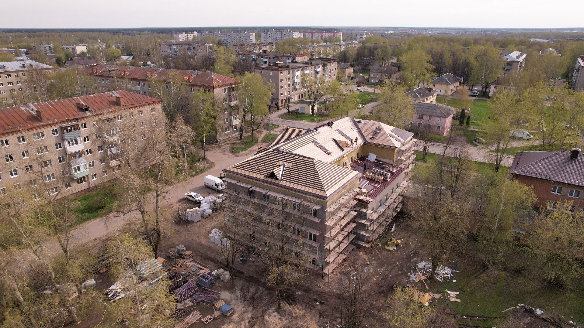 видео с коптера, овз, интернат,