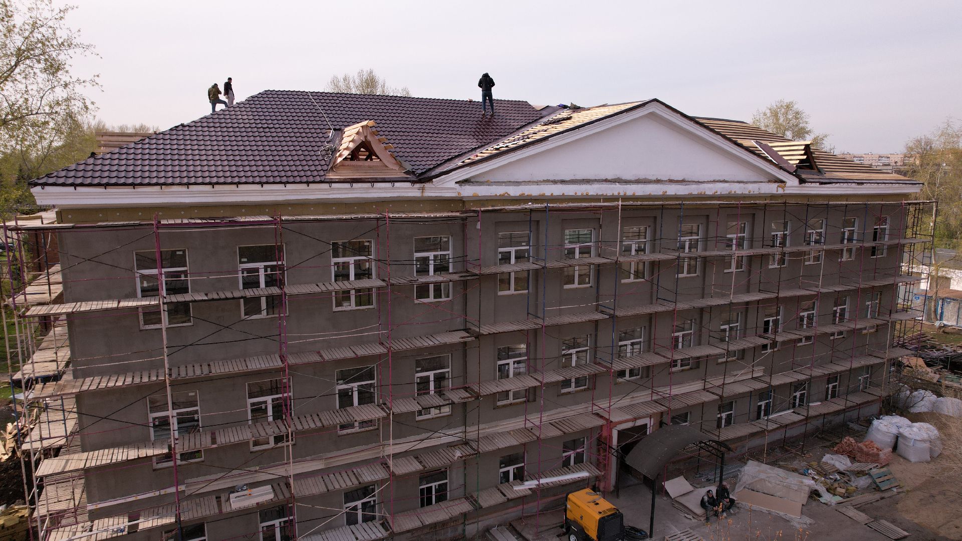 видео с коптера, овз, интернат,