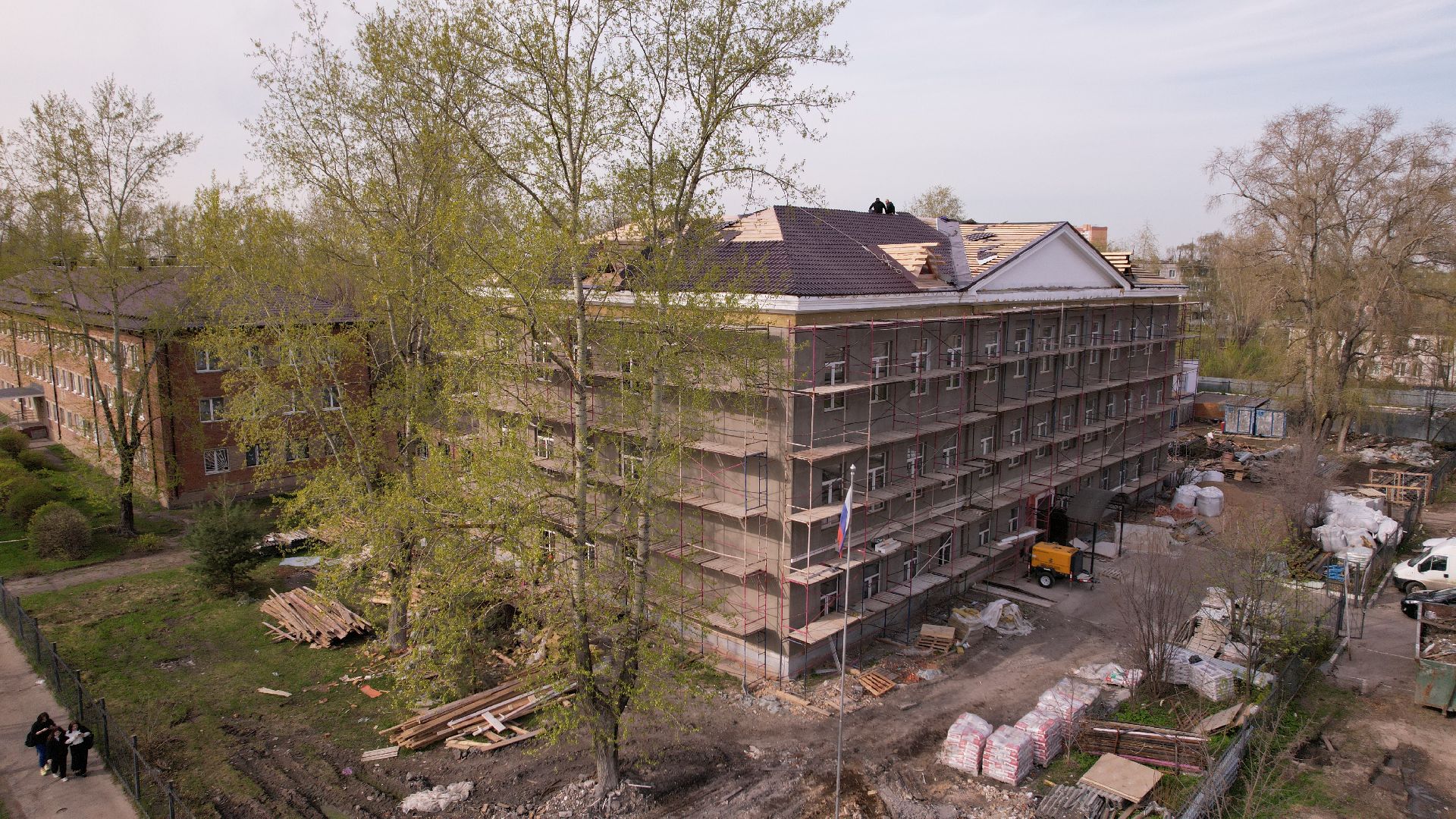 видео с коптера, овз, интернат,