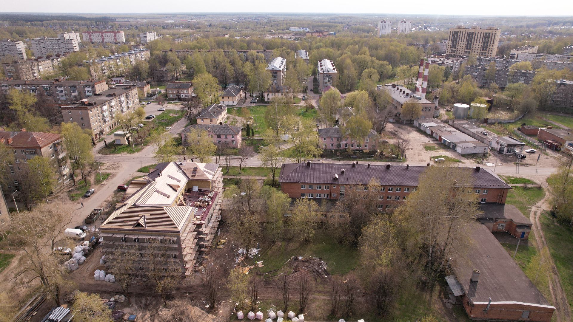 видео с коптера, овз, интернат,