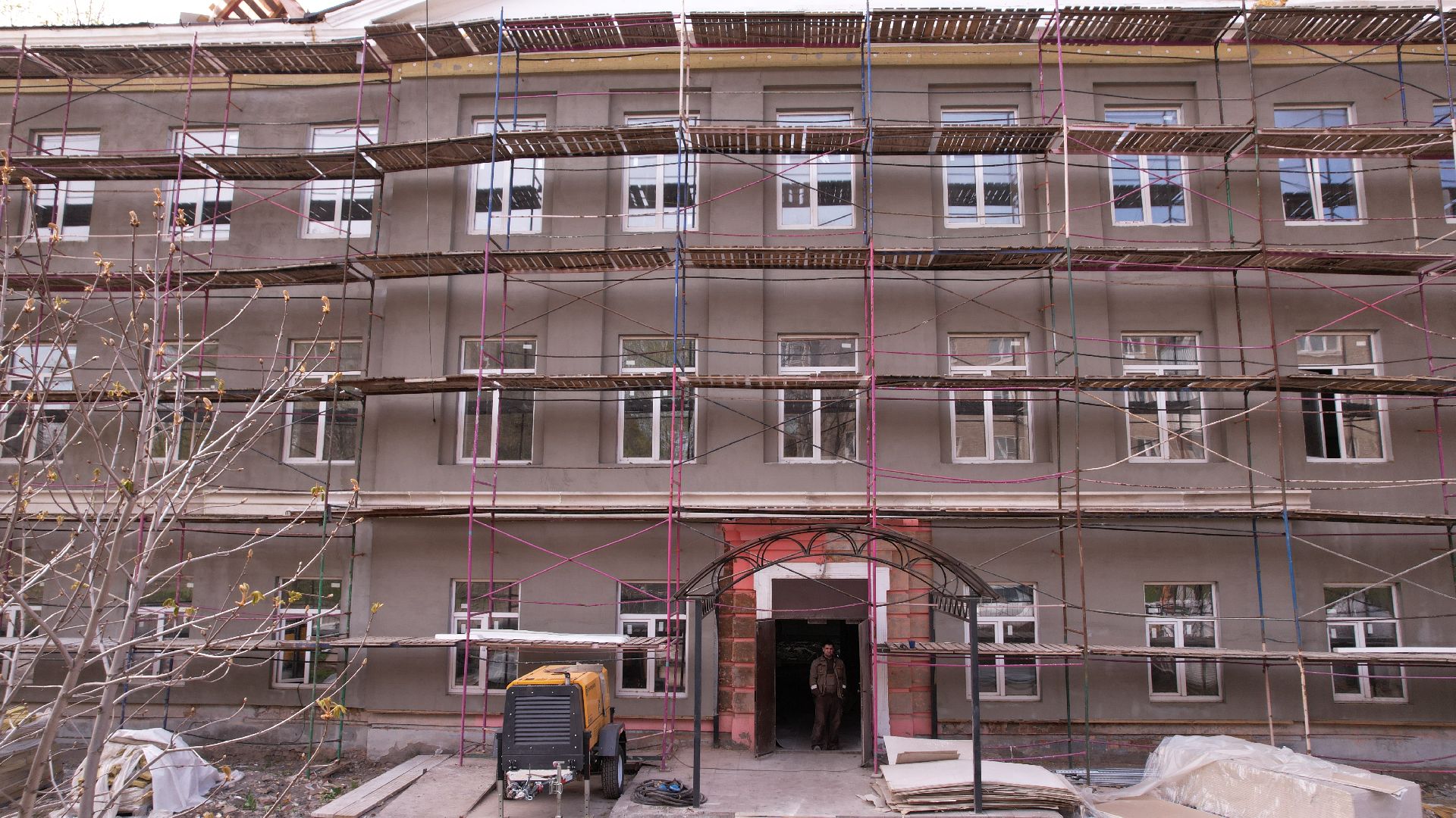 видео с коптера, овз, интернат,