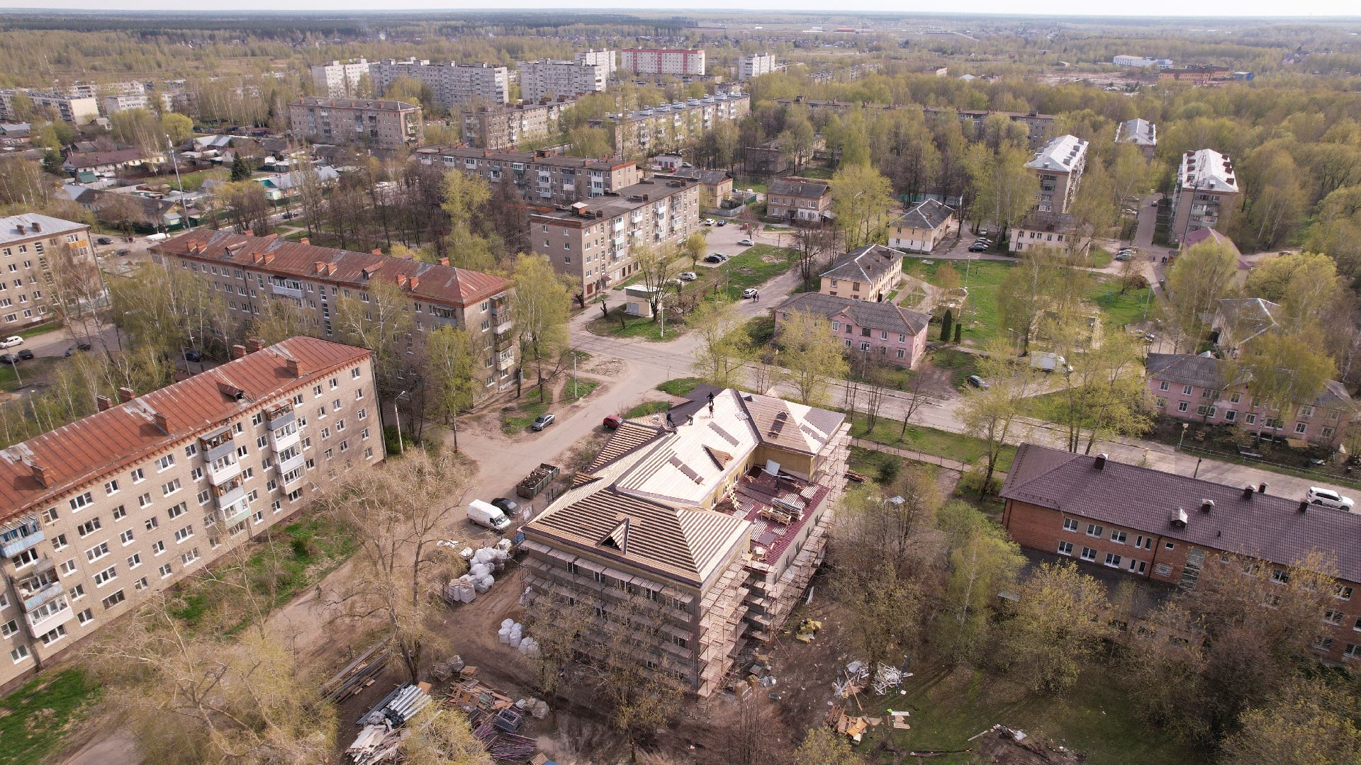 видео с коптера, овз, интернат,