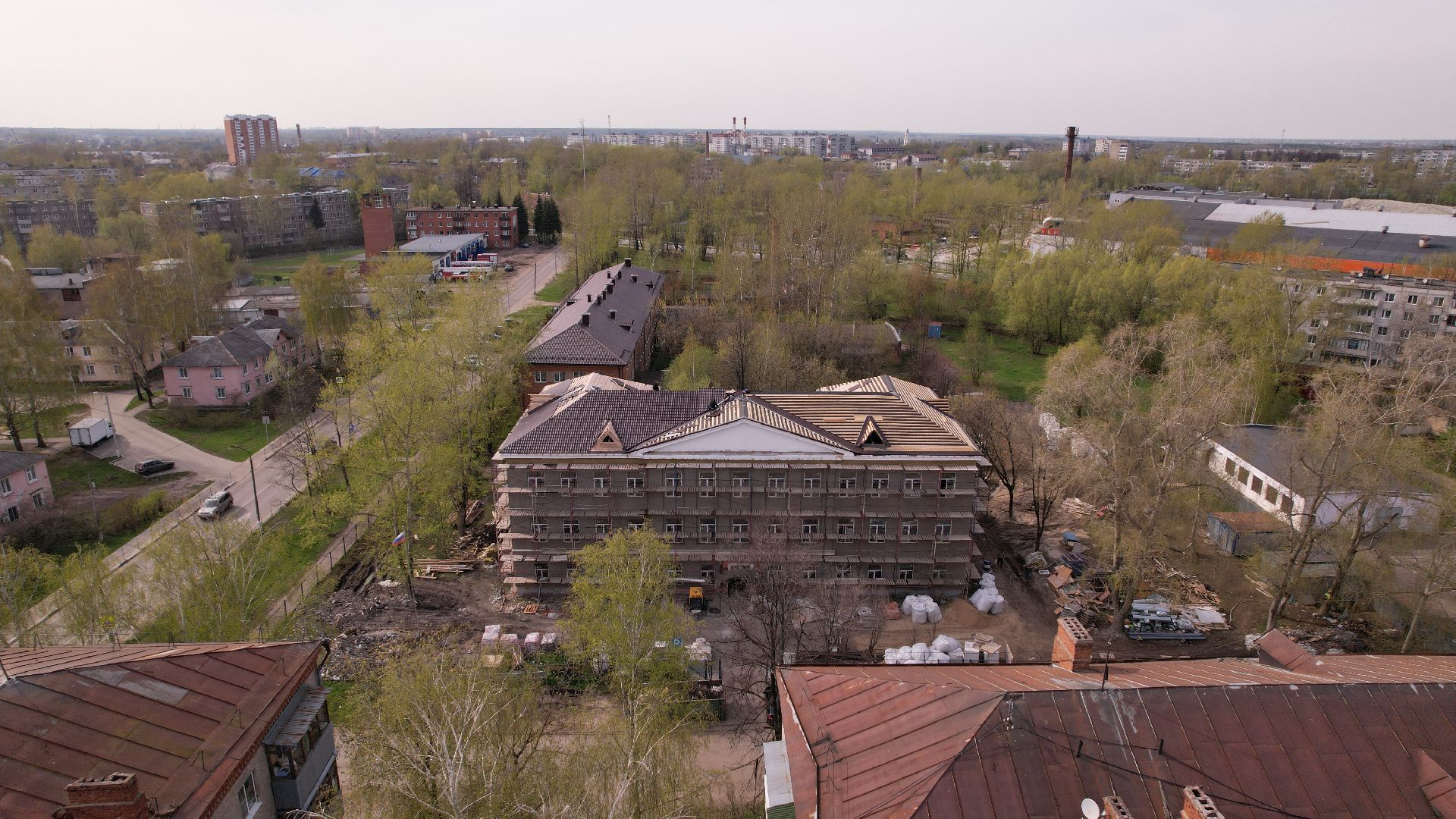 видео с коптера, овз, интернат,