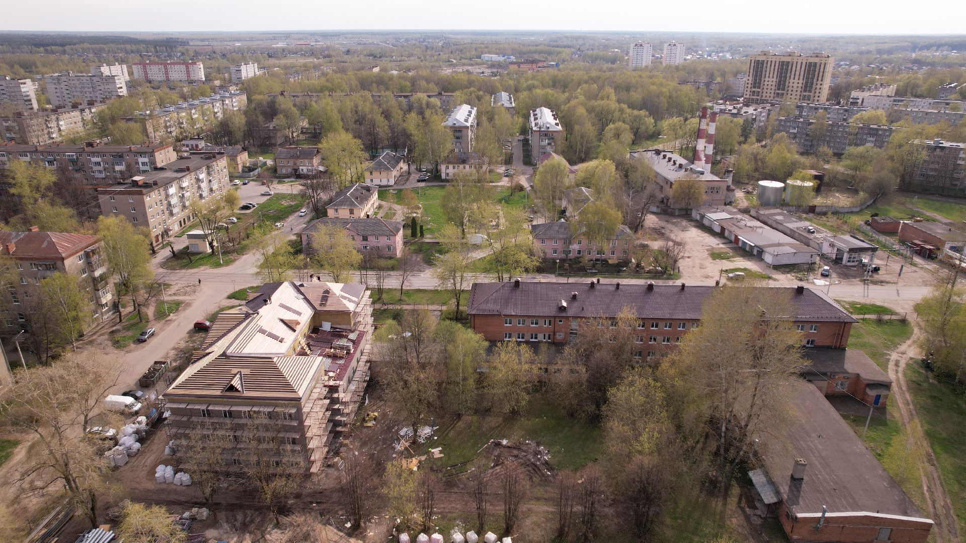 видео с коптера, овз, интернат,