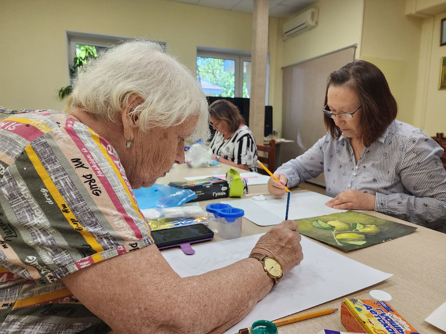 красноармейск, г.о. пушкинский, активное долголетие, акция, рисунки,